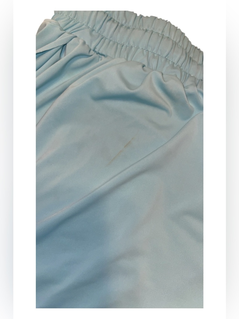 Light Blue Women's Athletic Ruffle Shorts - Picture 5 of 5